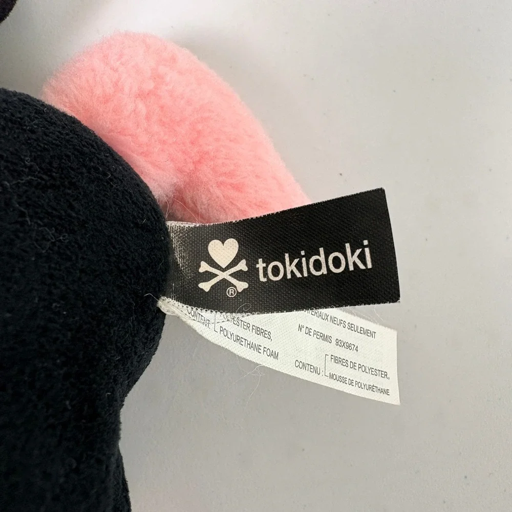 Tokidoki Unicorno DJ Sparkle Plush Stuffed Animal Toy Black Pink Unicorn
